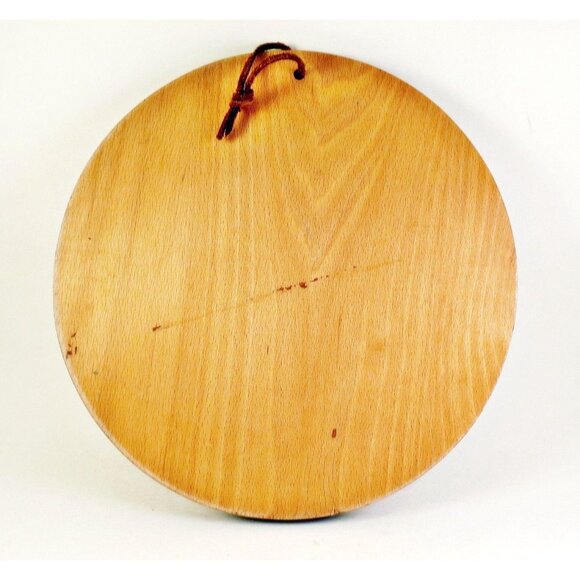 Kitschy Trivet FLOWER POWER 11 inch Wall Hanging MOD Decor Orange Red Wood - Picture 5 of 8